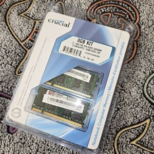 8GB Kit - 2-4GB 200 Pin DDR2 Sodimm Crucial - Computer Memory - Open Unused